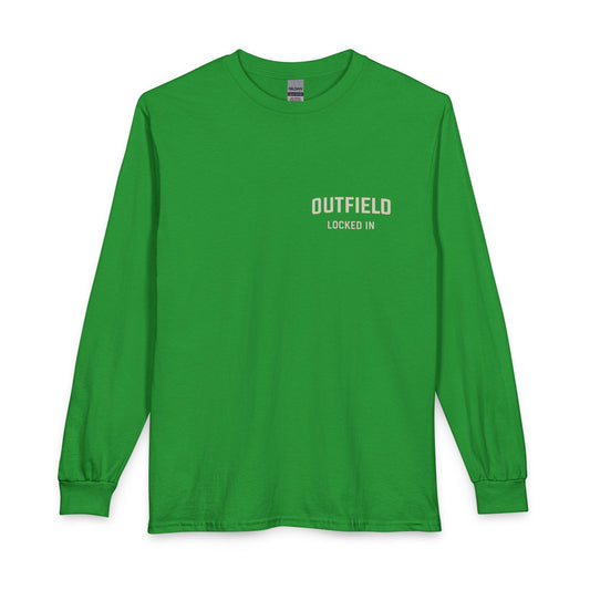 Outfield 'Nothing Drops Here' Long Sleeve T-Shirt — Baseball/Softball Fielding Tee