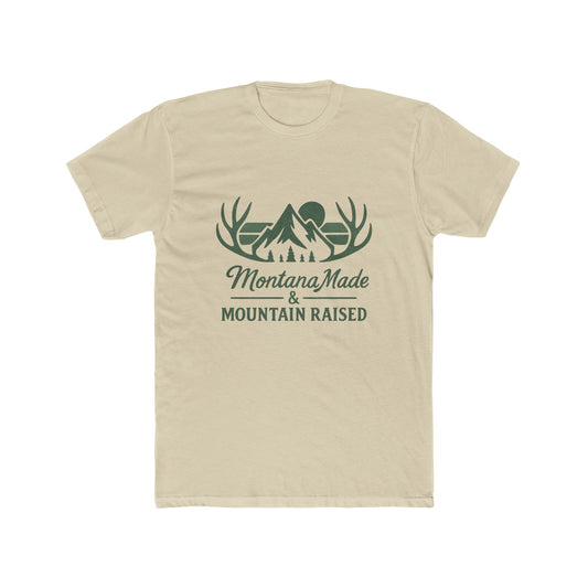 Montana Made & Mountain Raised T-Shirt — Outdoor Mountain Graphic Tee