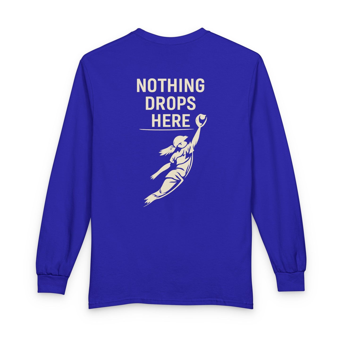 Outfield 'Nothing Drops Here' Long Sleeve T-Shirt — Baseball/Softball Fielding Tee